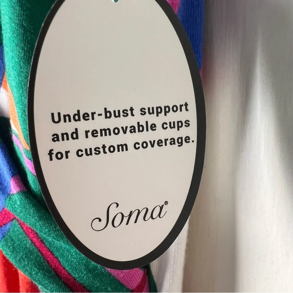 Soma Wknd - Women's Invisible Medium Support Dress Tropical Colorful NWT - Sz. S